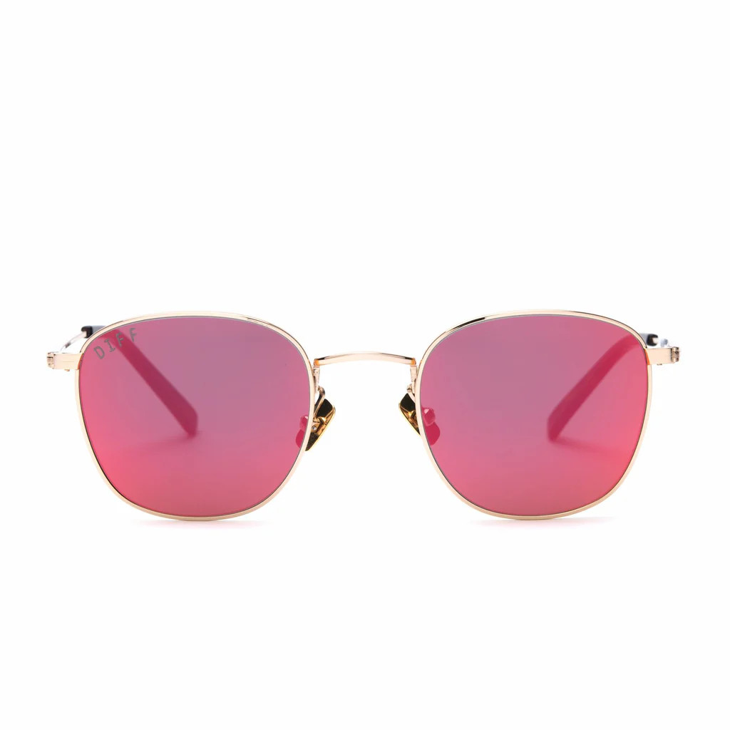 AXEL - GOLD + RED MIRROR SUNGLASSES | DIFF Eyewear