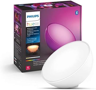 Philips Hue Go White and Color Portable Dimmable LED (Bluetooth & Zigbee) Smart Light Table Lamp,... | Amazon (US)
