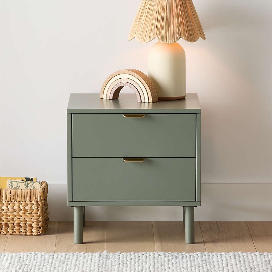 Green Wood 2-Drawer Kids Nightstand

#LTKHome #LTKBaby #LTKKids