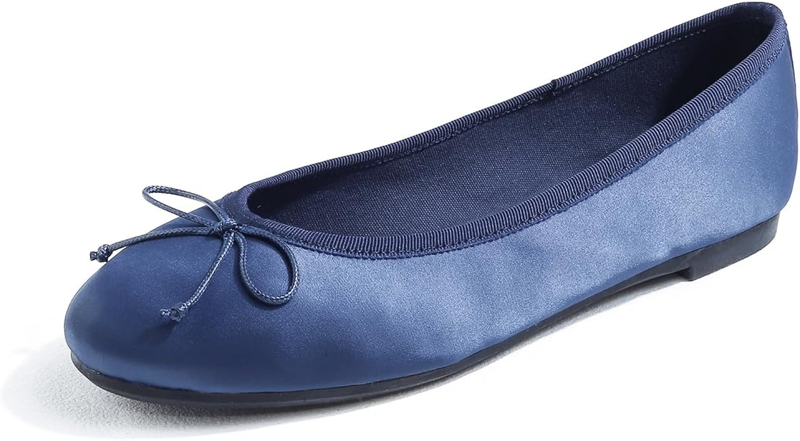 FEVERSOLE Women's Shiny Silky Soft Fabric Cushioned Comfort Flats Breathable Party Elegant Dress ... | Amazon (US)