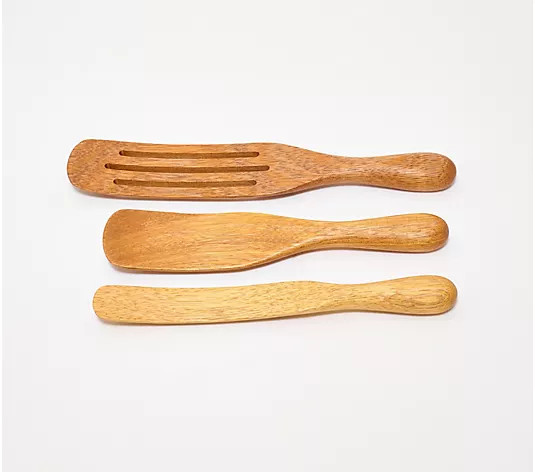 Make Your Selection: Mad Hungry 3-Piece Mango Wood Spurtle Set | QVC
