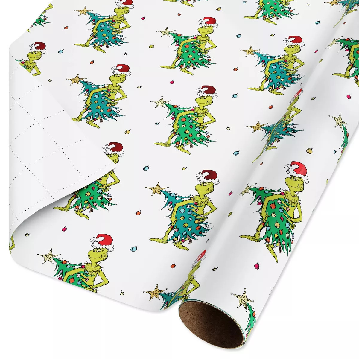 Dr. Seuss The Grinch with Tree 20 sq ft Christmas Gift Wrap White | Target