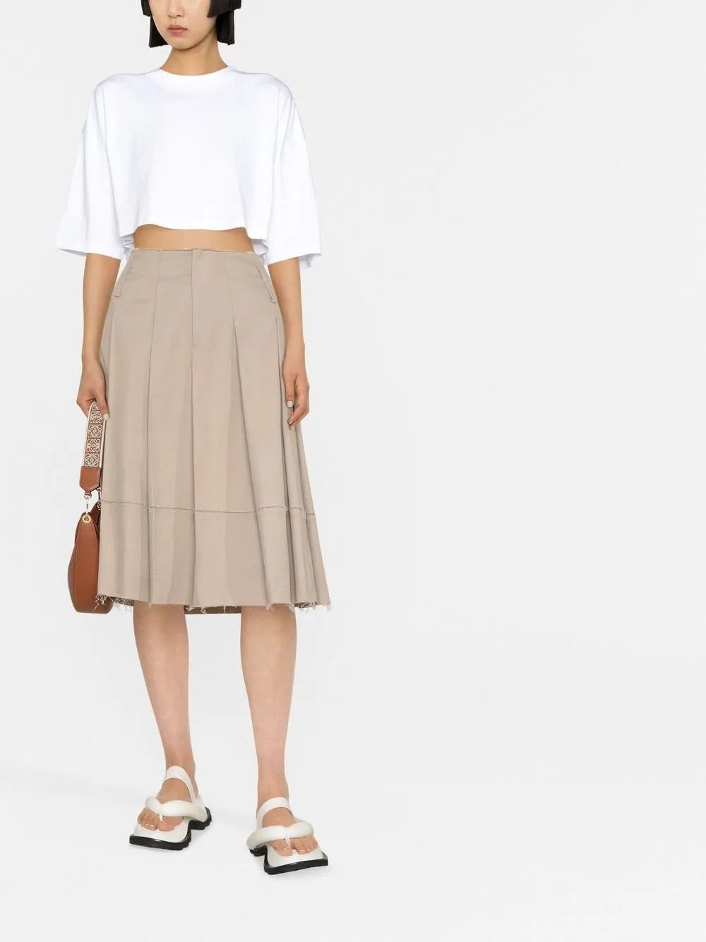 LOEWE round-neck Cropped T-shirt  - Farfetch | Farfetch Global