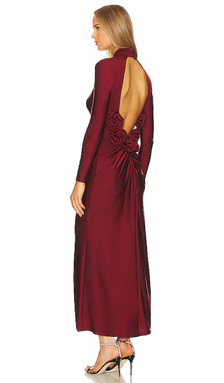 Telma Maxi Dress in Burgundy Long Sleeve Wedding Guest Dress With Sleeves Long Sleeve Maxi Dress | Revolve Clothing (Global)