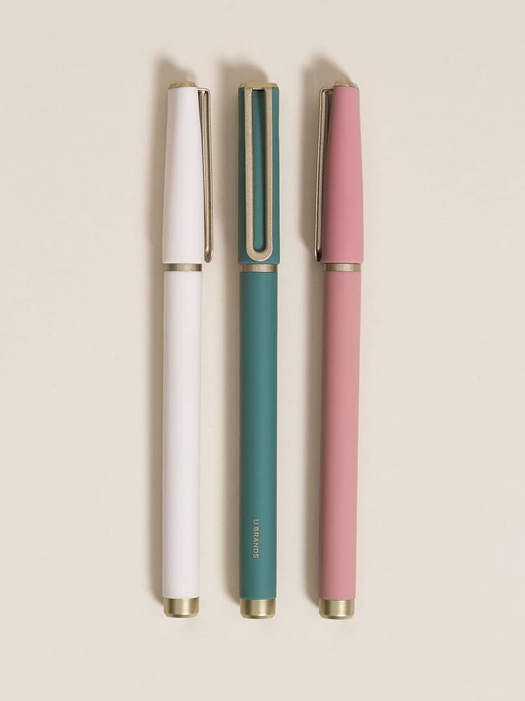 U Brands Soft Touch Catalina Felt Tip Pen - Soft Dye, Medium Point, Black Ink, 3/Pack (3964U04-24... | Amazon (US)