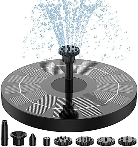Amazon.com: AISITIN 2.5W Solar Bird Bath Fountain Pump, Solar Fountain Pump for Bird Bath with 6 ... | Amazon (US)