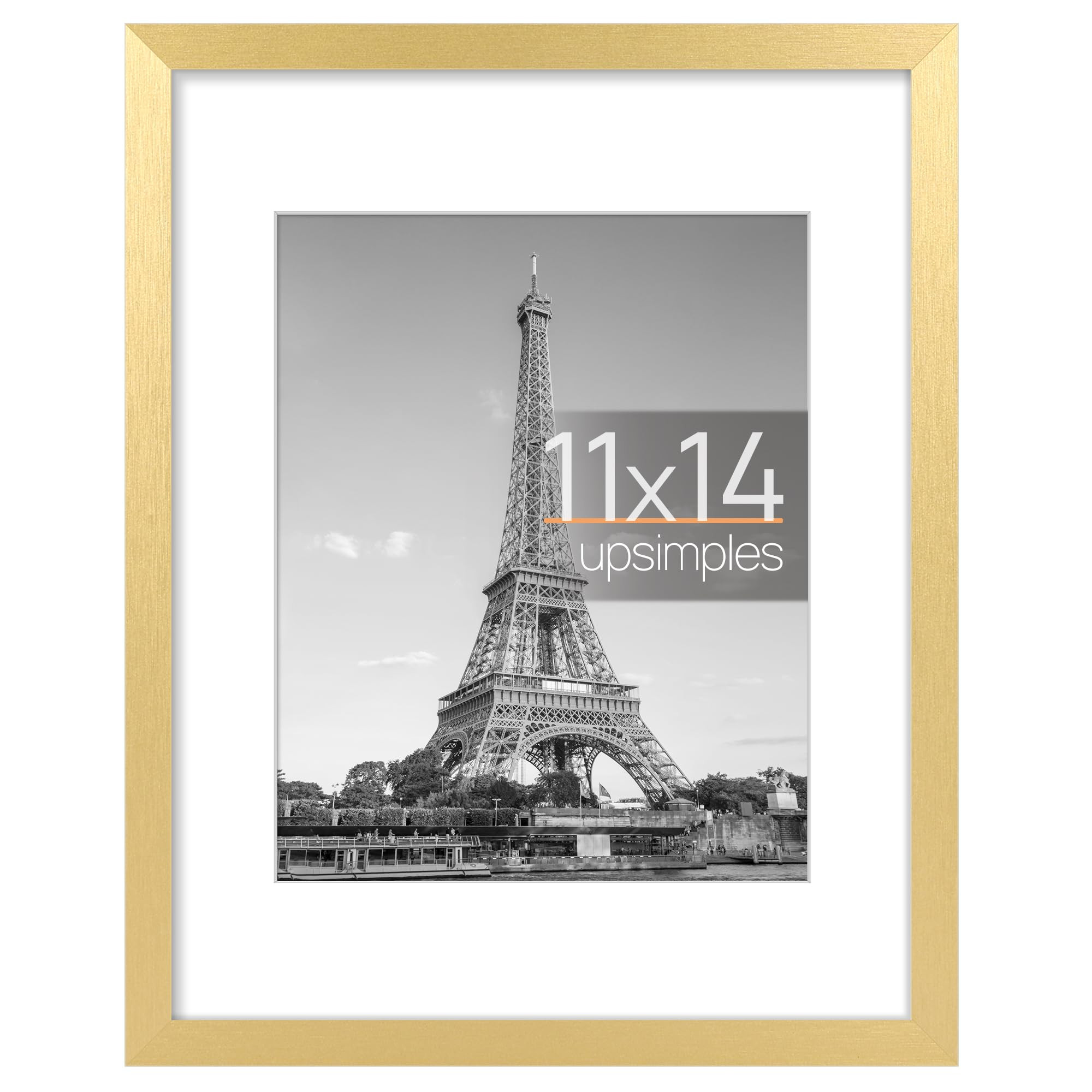 upsimples 11x14 Picture Frame, Display Pictures 8x10 with Mat or 11x14 Without Mat, Wall Hanging ... | Amazon (US)