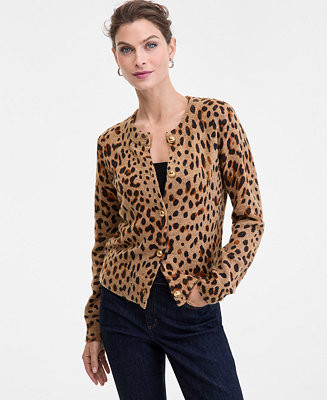I.N.C. International Concepts Women's Animal-Print Cardigan, Macy's Exclusive - Macy's | Macy's