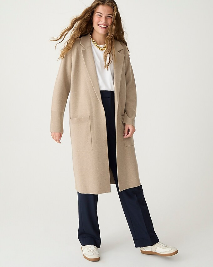 Ella open-front long sweater-blazer | J. Crew US