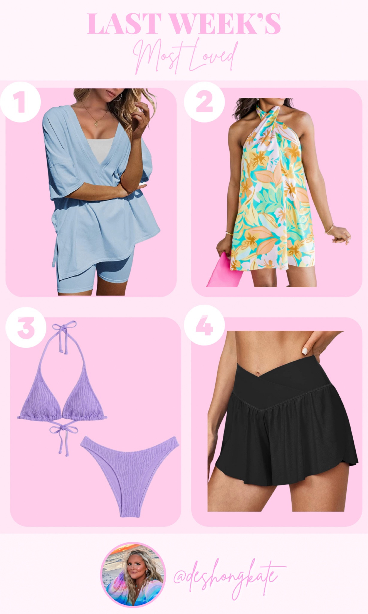 last weeks most loved! 💗 best sellers. Most purchased. Favorites. Summer finds. Free people dupe. Bikini. Size 12. Midsize. Tropical dress. Crossover shorts. High waisted shorts  

#LTKcurves #LTKSeasonal #LTKFind