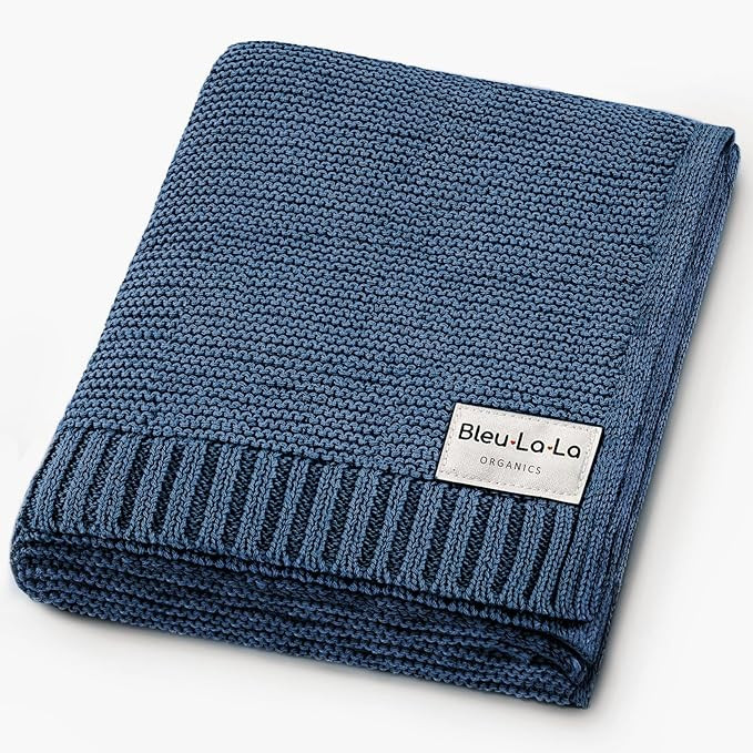 100% Organic Cotton Heritage Knit Textured Baby Quilt Blanket for Boys - Signature Heritage Knit,... | Amazon (US)