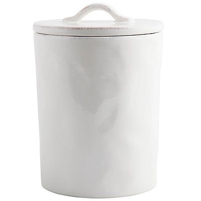 White Organic Shape Ceramic Kitchen Canister | Kirkland's Home