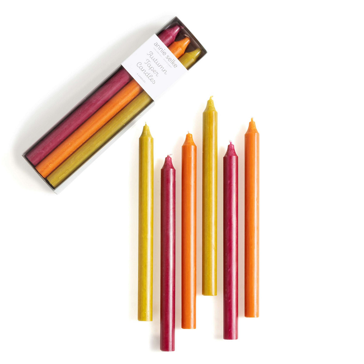 Autumn Palette Taper Candles | Annie Selke