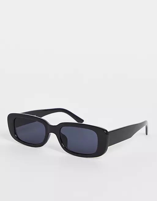 Monki rectangular sunglasses in black | ASOS (Global)