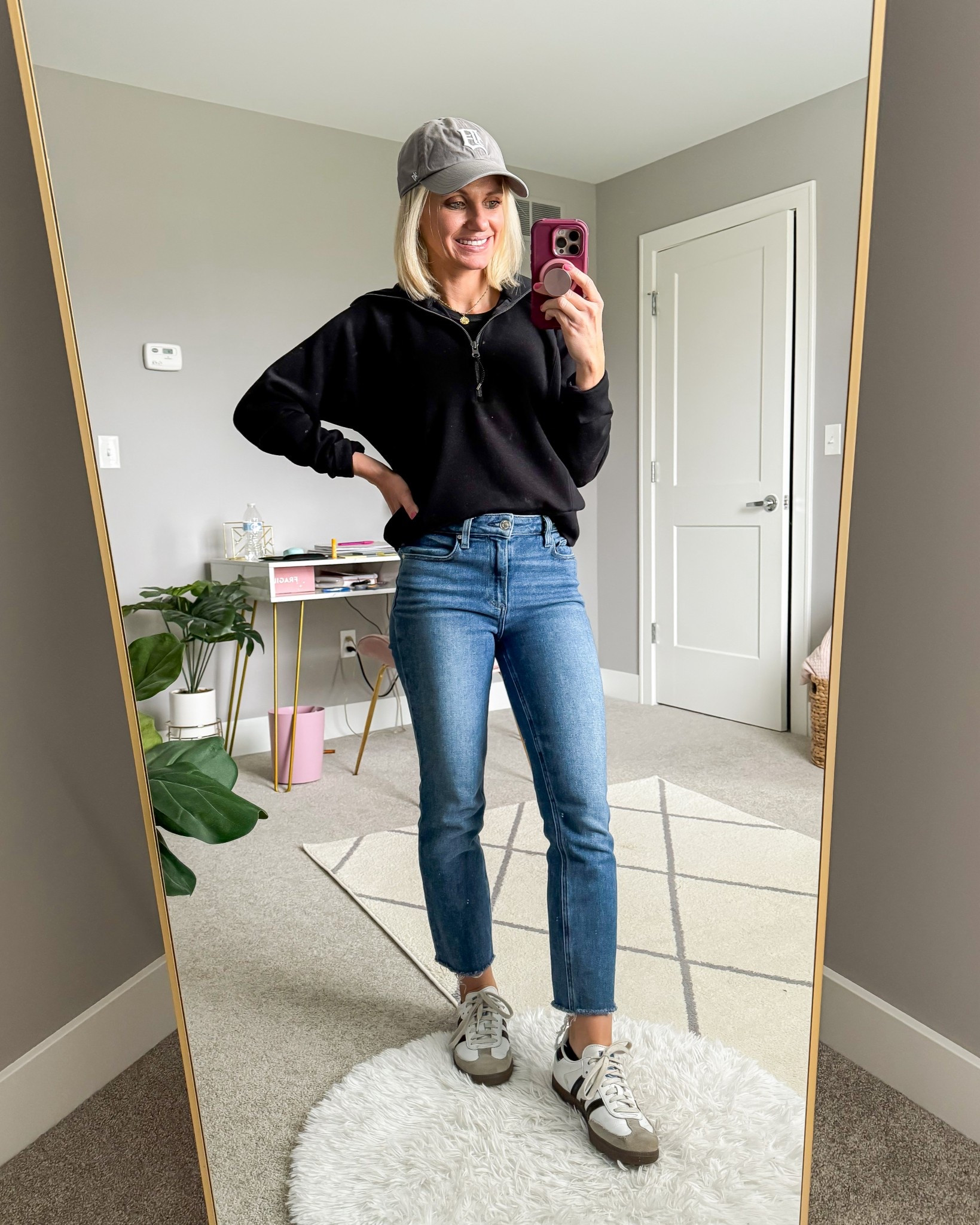 What I wore to baseball practice on Saturday! 1/2 zip- xsmall (code:THRIFTYXSPANX) 
Jeans-thrifted, brand is Paige, linked similar options 

#LTKOver40 #LTKStyleTip #LTKSeasonal