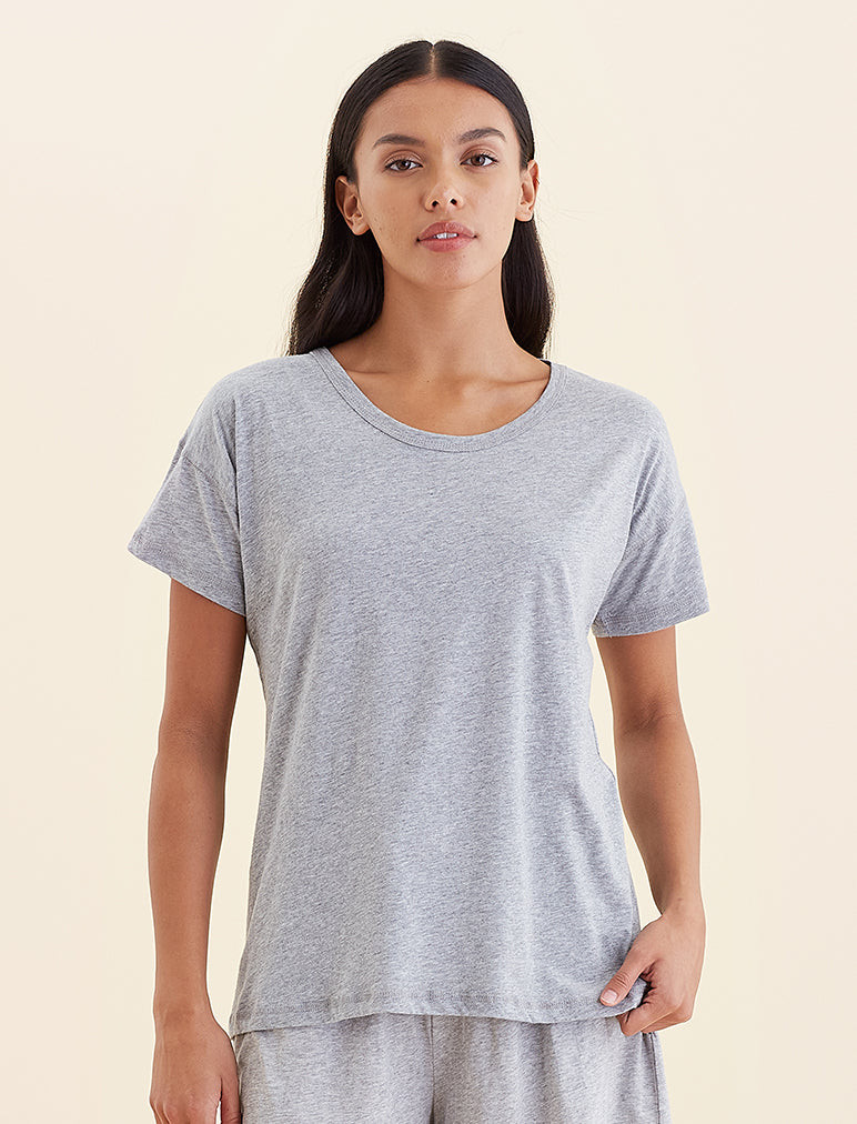 Jada Organic Cotton Knit Tee | Papinelle Sleepwear US