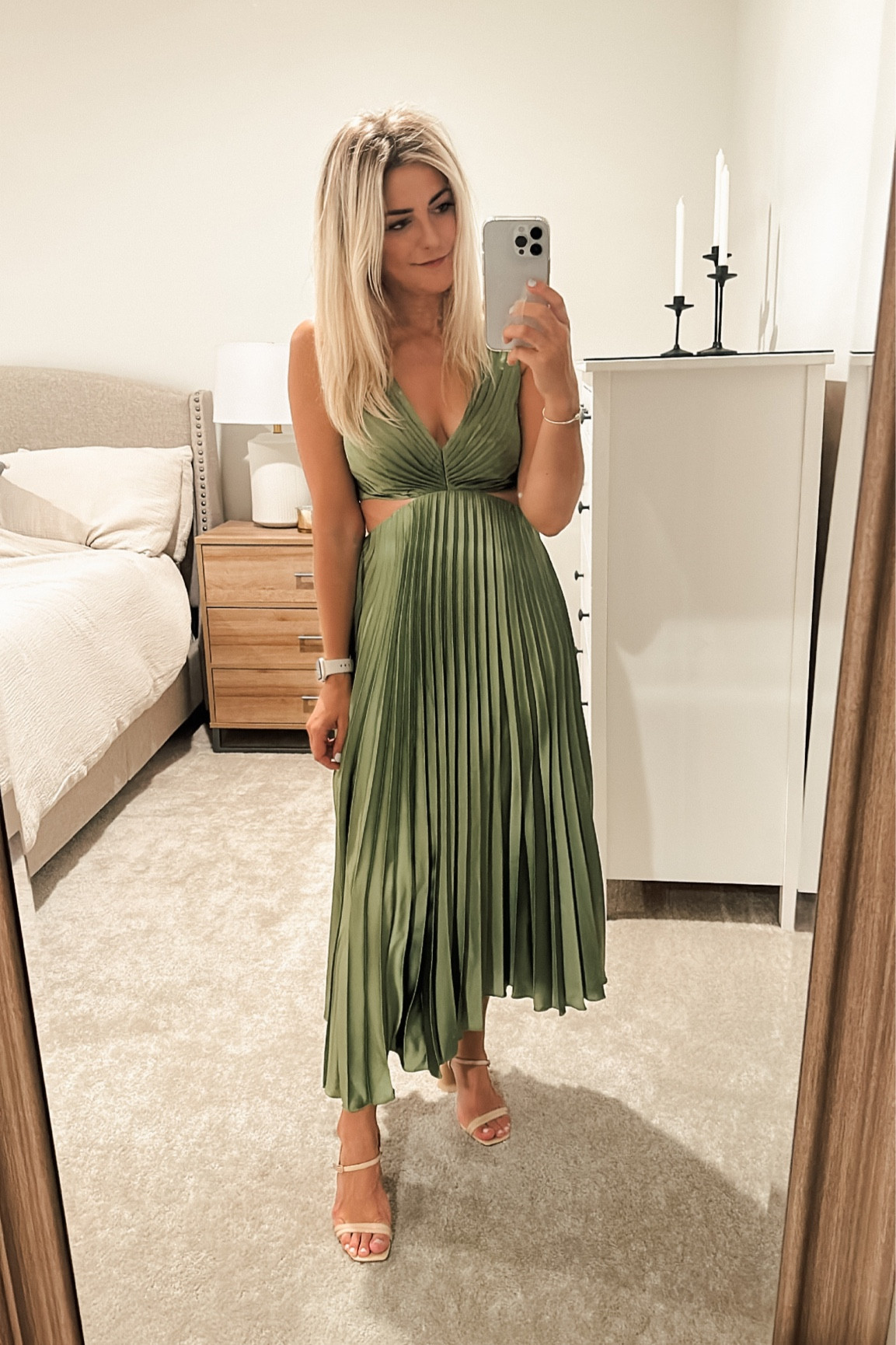 wedding guest dress | Abercrombie | dress for any summer event | green dress | formal dress 