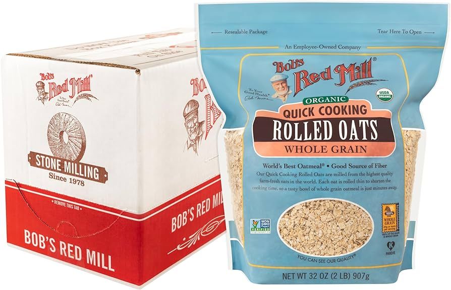 Bob's Red Mill Organic Quick Cooking Rolled Oats, 32 Ounce (Pack of 4) | Amazon (US)