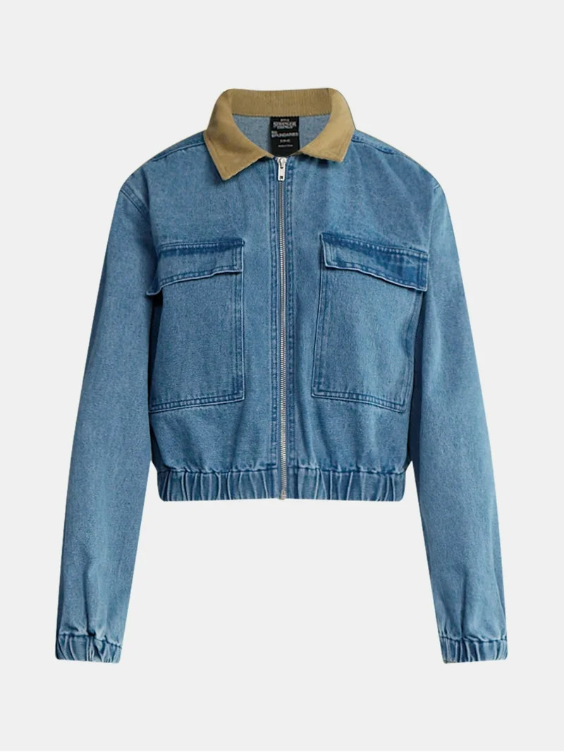 Netflix Stranger Things Cotton Denim Jacket from No Boundaries, Women’s and Women’s Plus - Wa... | Walmart (US)