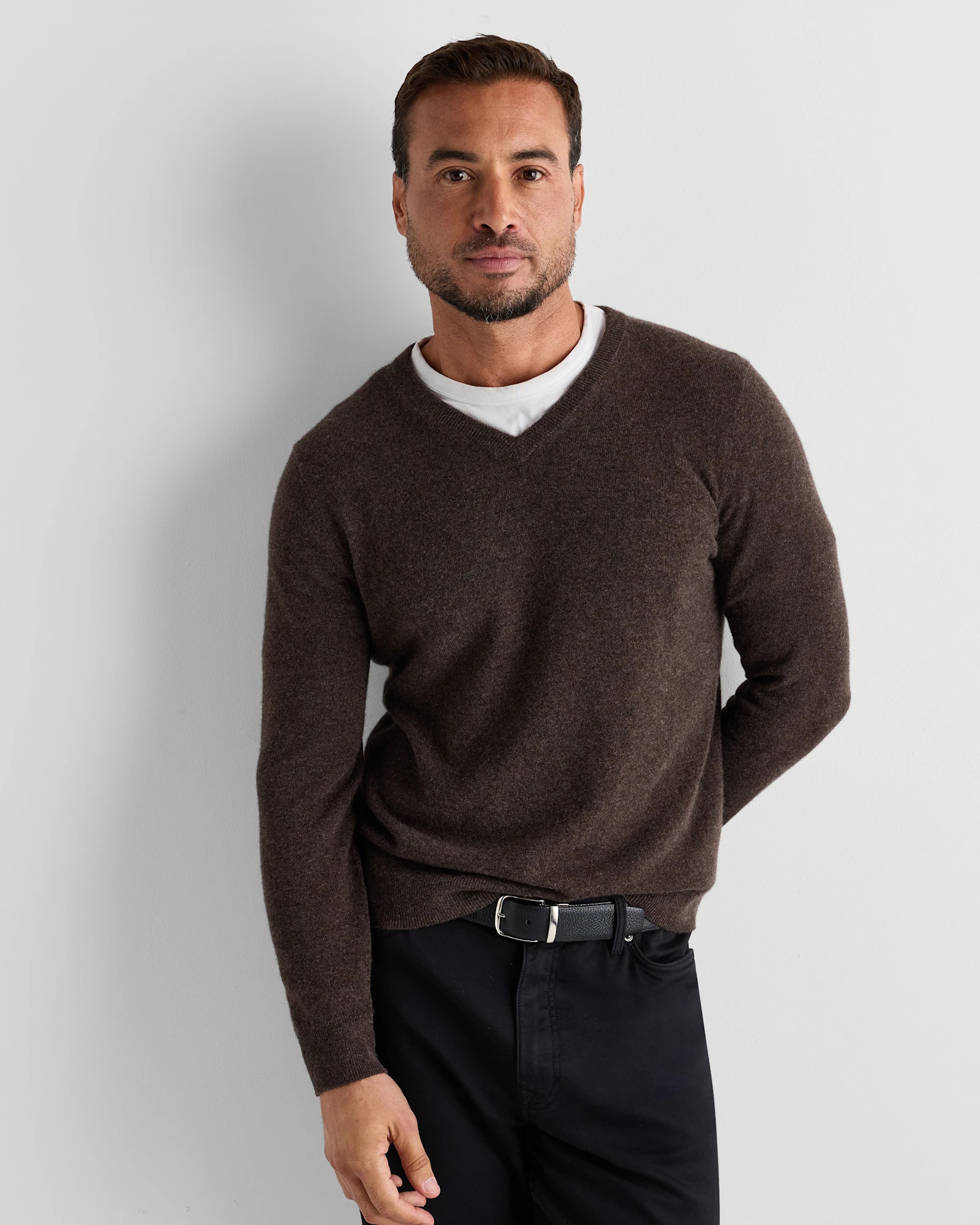Mongolian Cashmere V-Neck Sweater | Quince