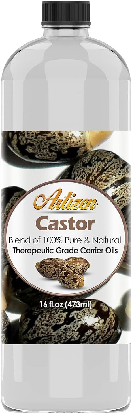 Artizen Pure Castor Oil – Therapeutic Grade Hair, Skin & Body Moisturizer (Bulk 16oz) | Amazon (US)