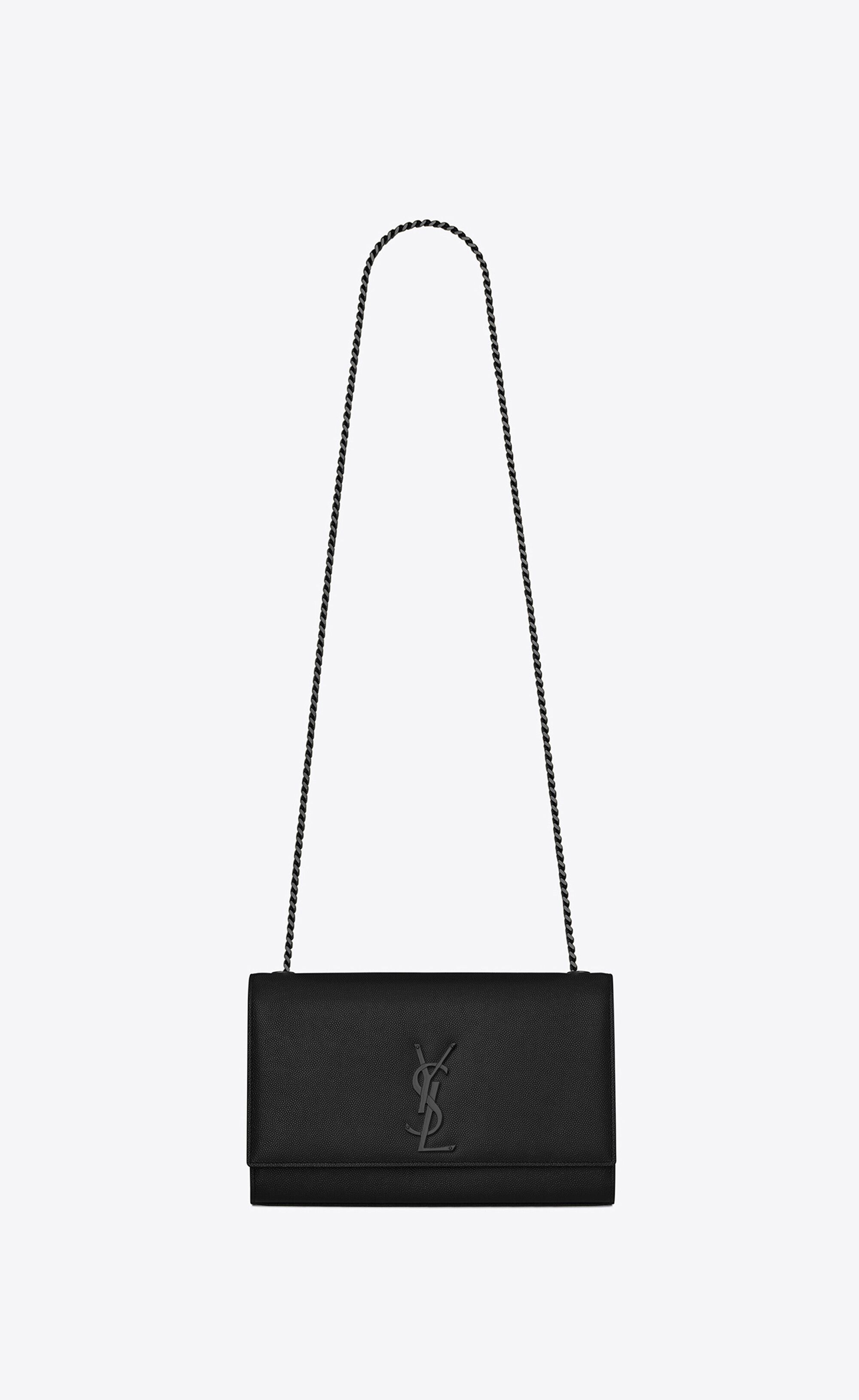 Kate Medium In Grain De Poudre Embossed Leather Black One Size | Saint Laurent Inc. (Global)