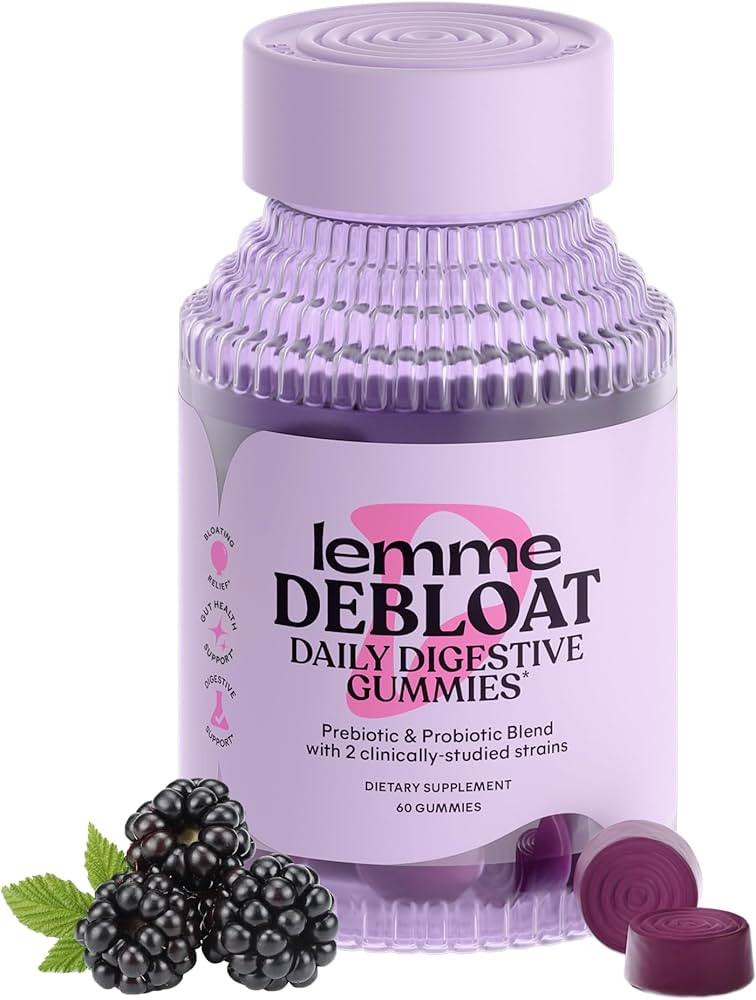 Lemme Debloat - Digestive & Gut Health Gummies with 2 Clinically Studied Probiotics & Prebiotic, ... | Amazon (US)