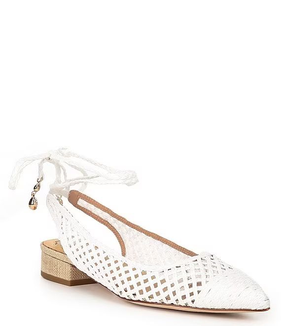 x Jennifer Sumko Newport Woven Lace-Up Dress Flats | Dillard's