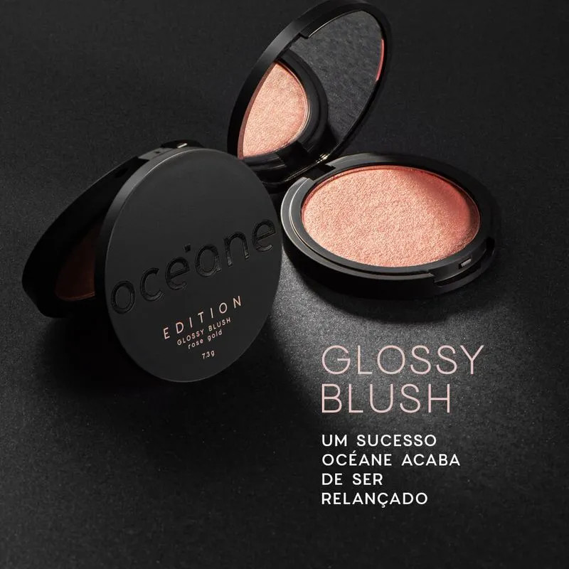 Blush Cintilante Glossy Blush Edition - Maquiagens e cosméticos Océane: Pincéis, paletas, bato... | Oceane (BR)