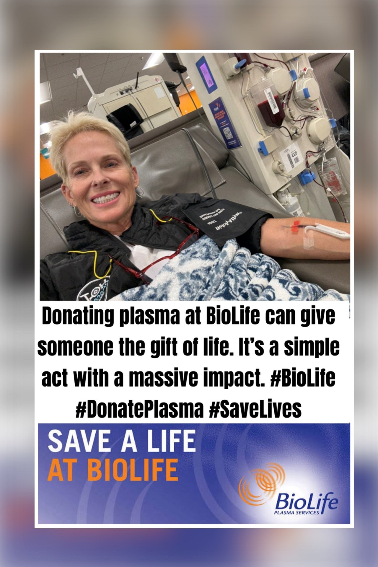 I donate plasma at BioLife because it can truly give someone the gift of life. It’s such a simple act with a huge impact. Consider donating too. 

#BioLife 
#DonatePlasma 
#SaveLives