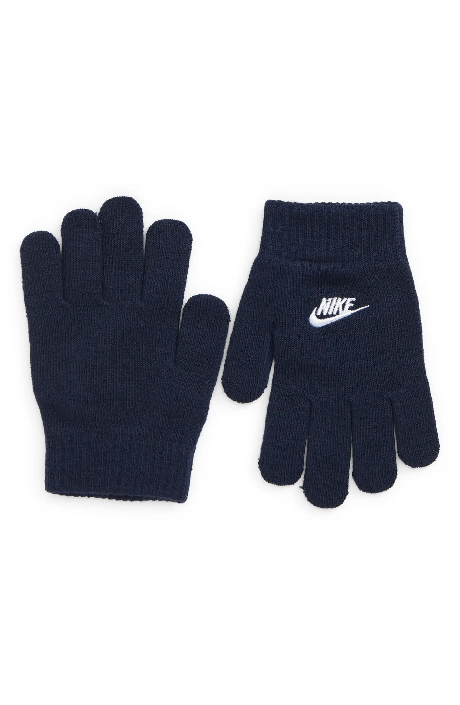 Nike Kids' Embroidered Logo Knit Gloves | Nordstrom | Nordstrom