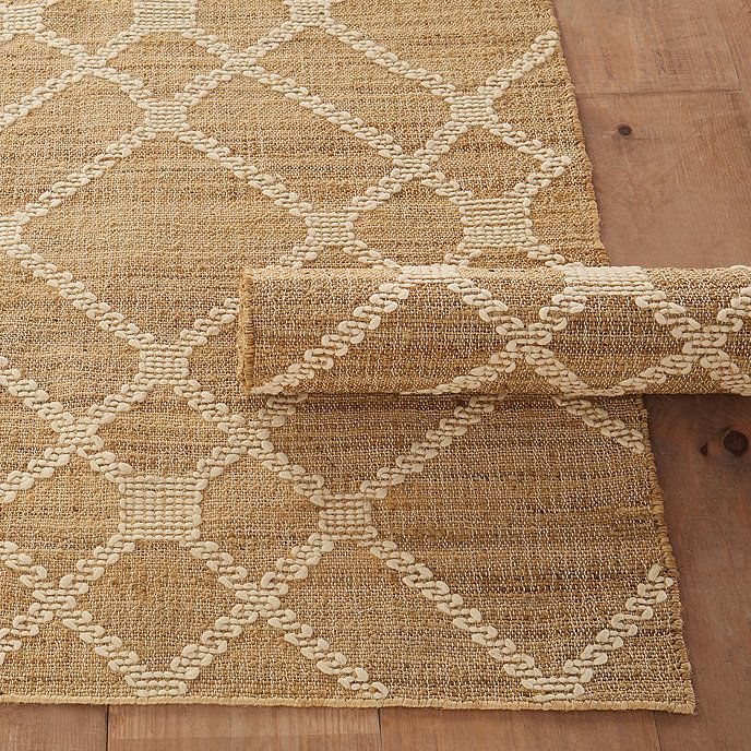 Bevin Hand Woven  Area Rug Jute & Wool Geometric | Ballard Designs, Inc.