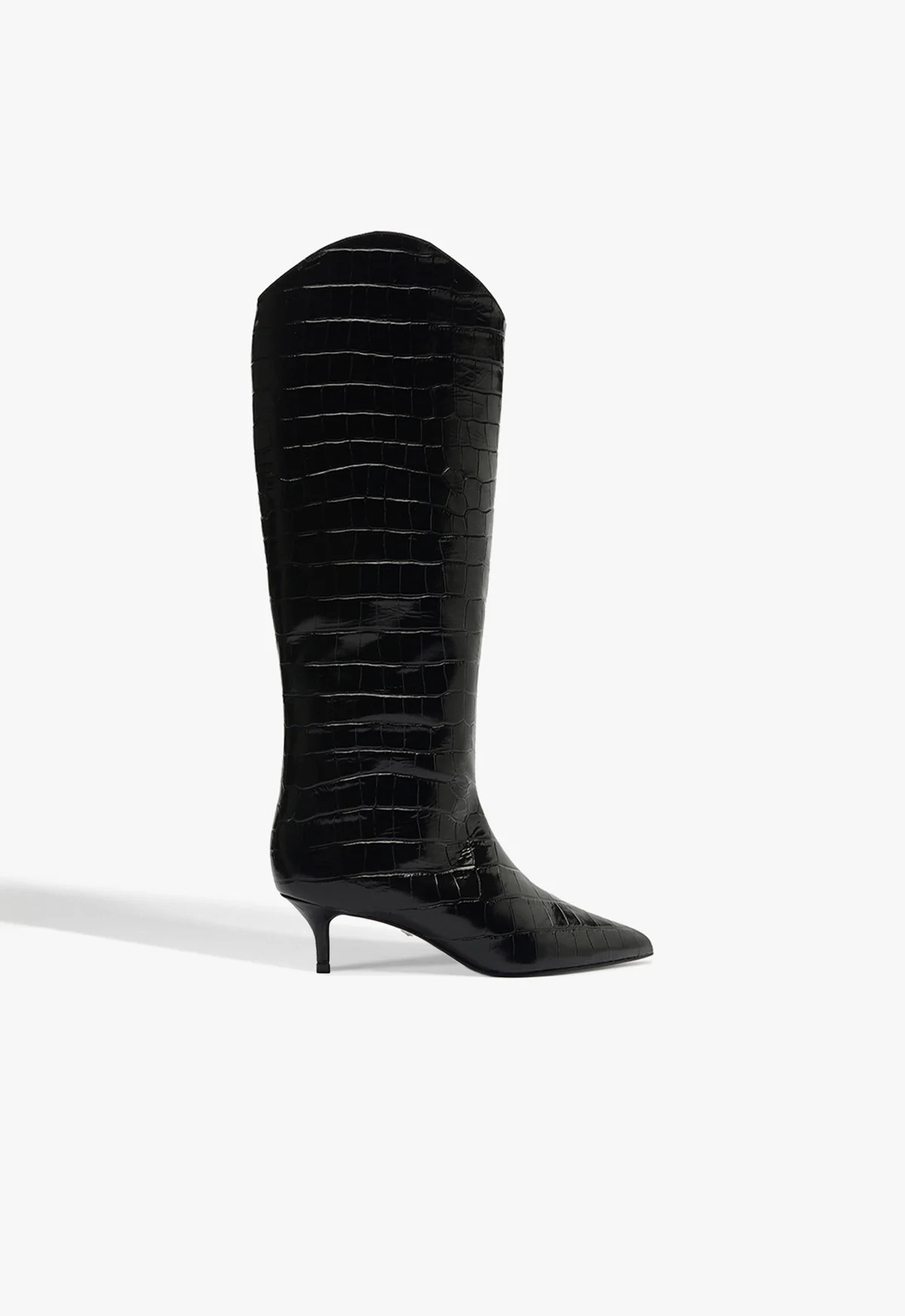 Maryana Lo Wide Boot - Black Knee-High Boots - Kitten Heel Boots | SCHUTZ | Schutz (US)