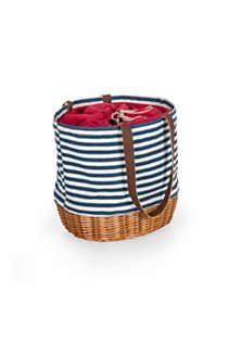Picnic Time Coronado Canvas and Willow Basket Tote | Lands' End (US)