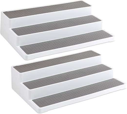 Homeries 3-Tier Spice Rack 2 Pack - Modern Design Waterproof and Non Skid Shelf Kitchen Organizer... | Amazon (US)