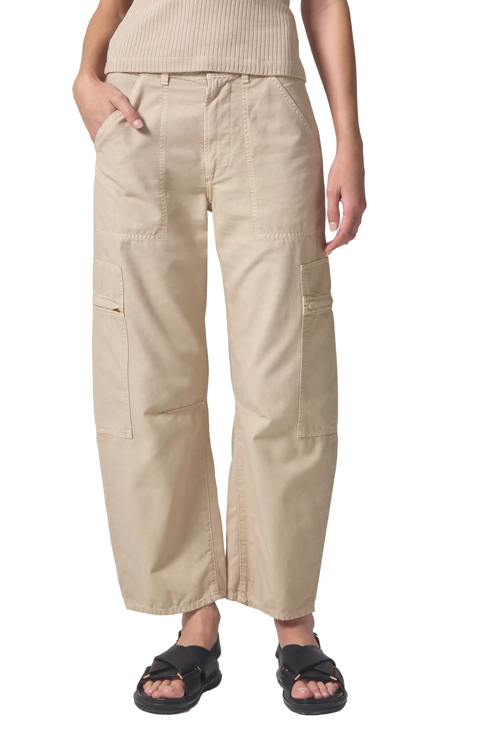 Marcelle Low Rise Barrel Cargo Pants | Nordstrom