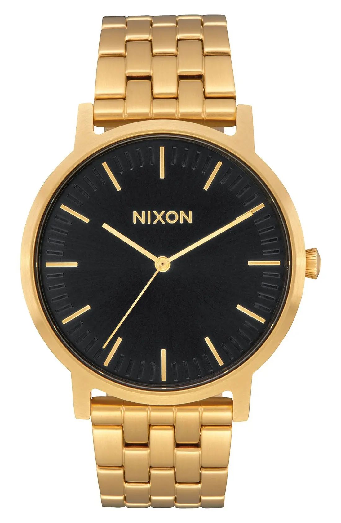 Nixon Porter Bracelet Watch, 40mm in All Gold /Black at Nordstrom | Nordstrom