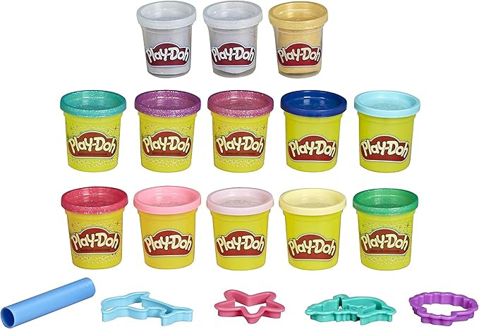 Play-Doh Mermaid Theme 13-Pack of Non-Toxic Modeling Compound with Sparkle and Metallic Colors Pl... | Amazon (US)