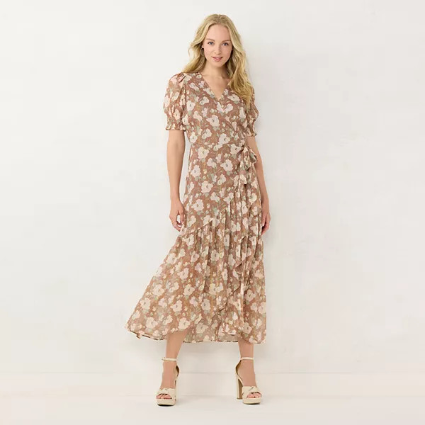 Women's LC Lauren Conrad High-Low Hem Faux-Wrap Maxi Dress | Kohl's