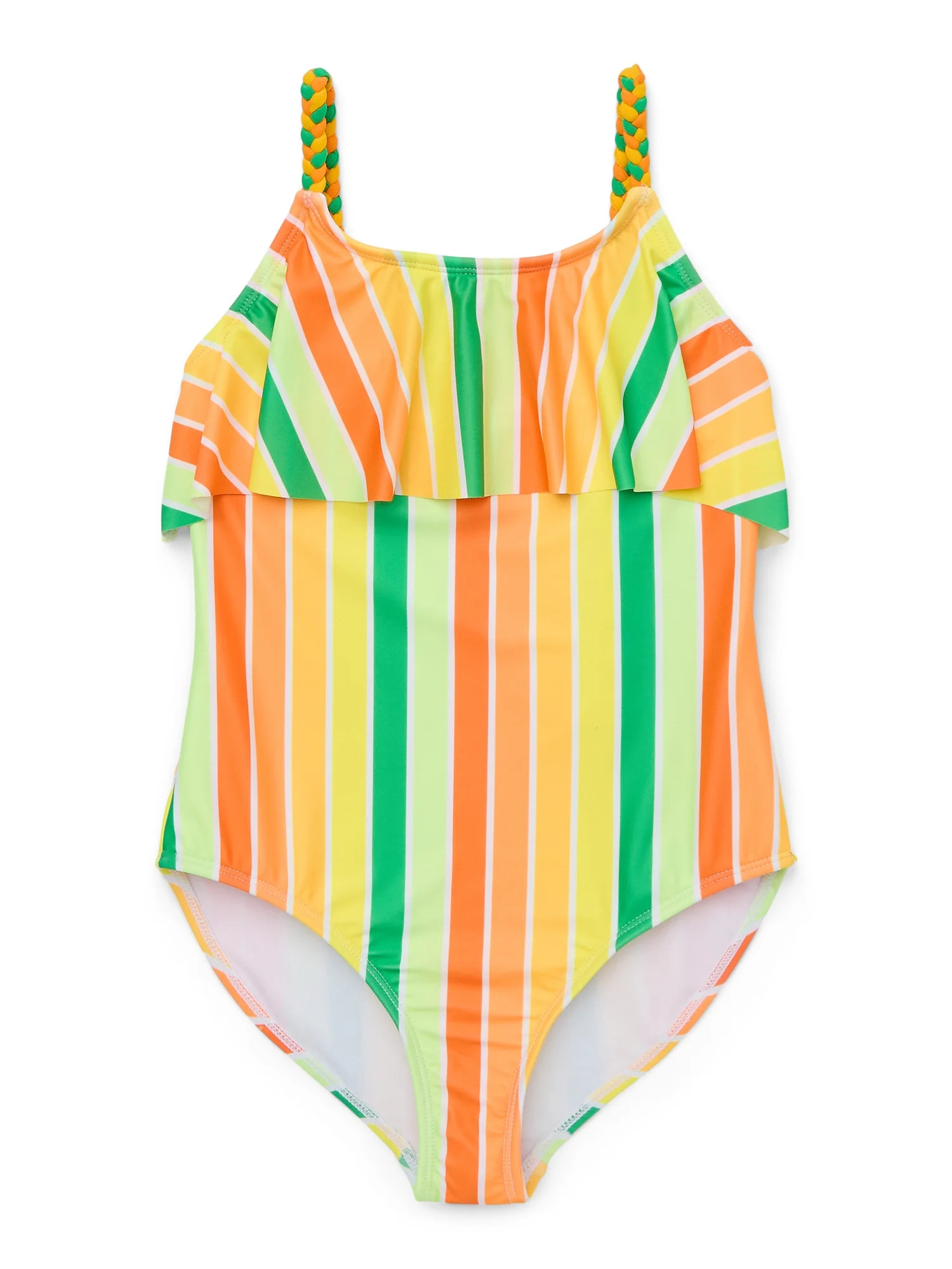 Ocean Gear Girls One Piece Striped Swimsuit, Sizes 4-16P | Walmart (US)