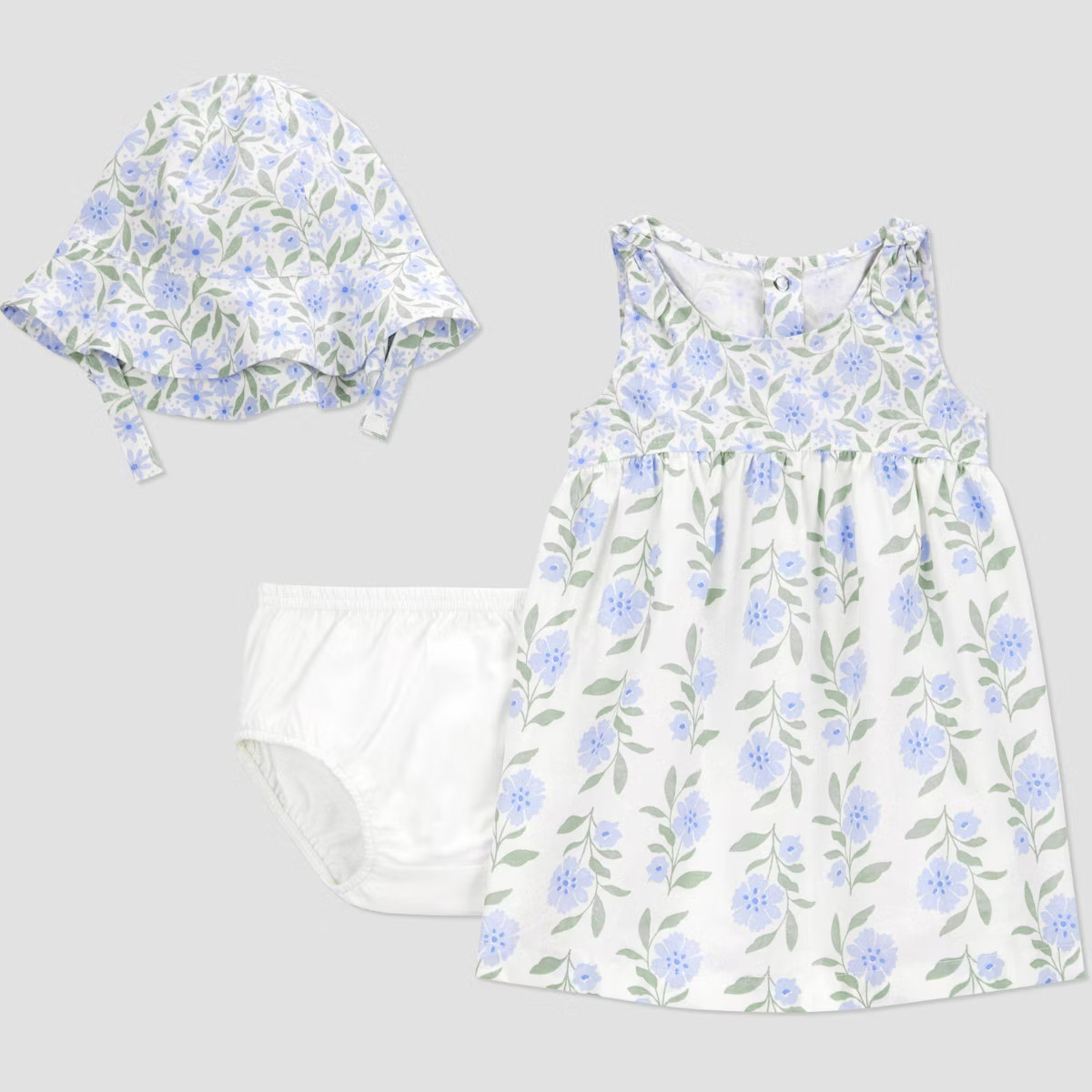 Carter's Just One You® Baby Girls' Dress with Hat - Ivory/Blue | Target