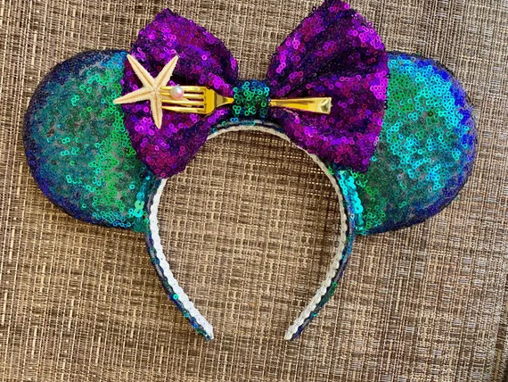 Little Mermaid Inspired Mickey Ears Ariel Disney Ears | Etsy | Etsy (US)
