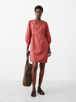 Puff-Sleeve Peplum Mini Shift | Banana Republic Factory