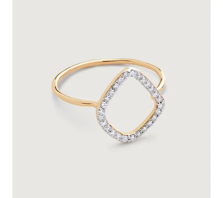 Mini Riva Kite Diamond Ring | Monica Vinader (Global)
