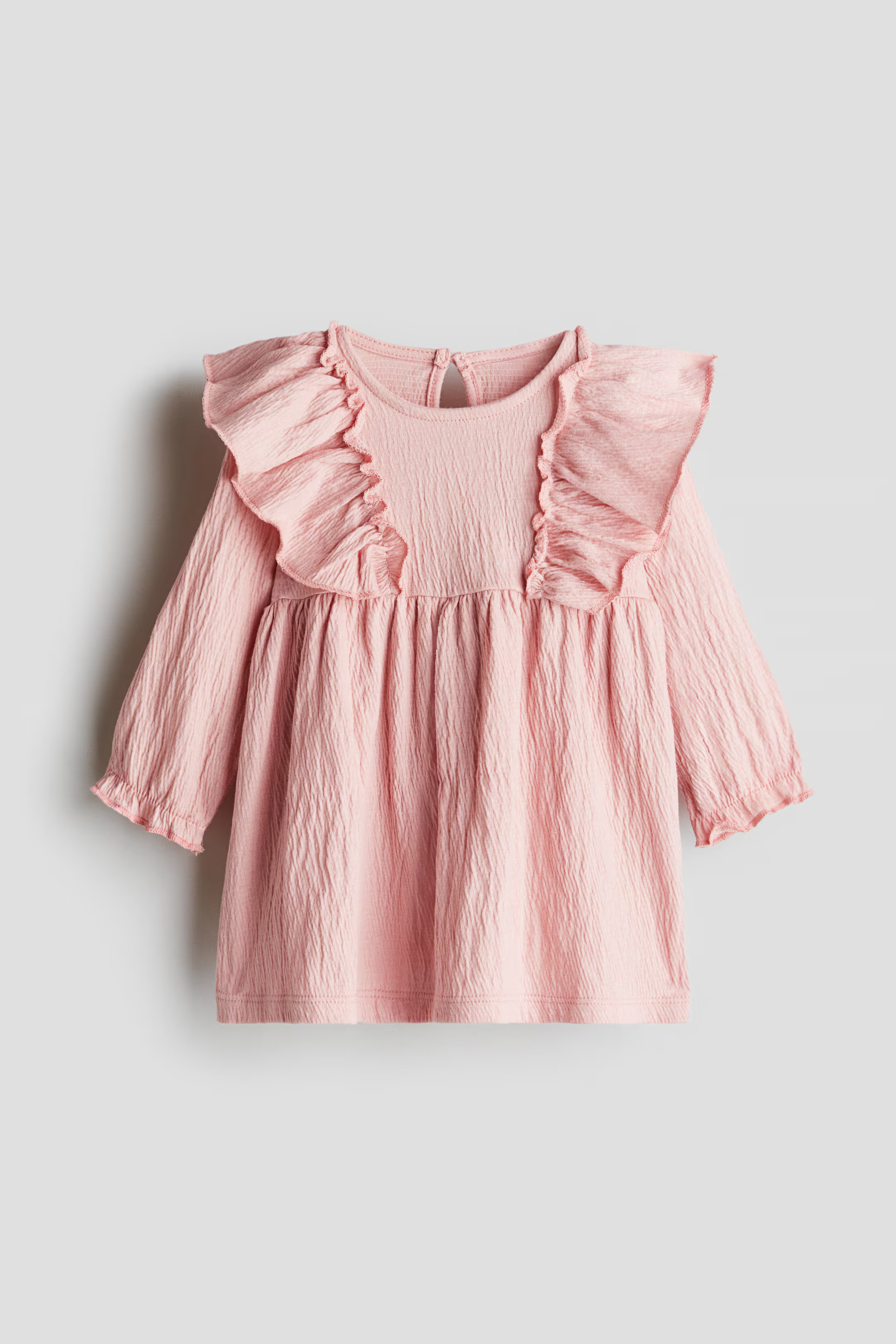 Crinkled Jersey Dress - Light pink - Kids | H&M US | H&M (US + CA)