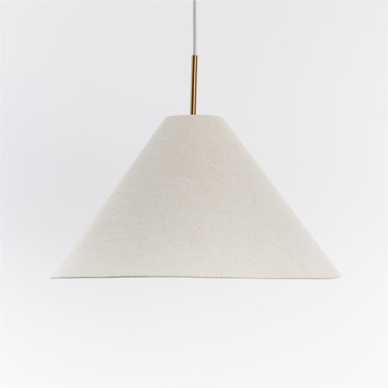 Arcinela 22" Conical Linen Pendant Light + Reviews | Crate & Barrel | Crate & Barrel