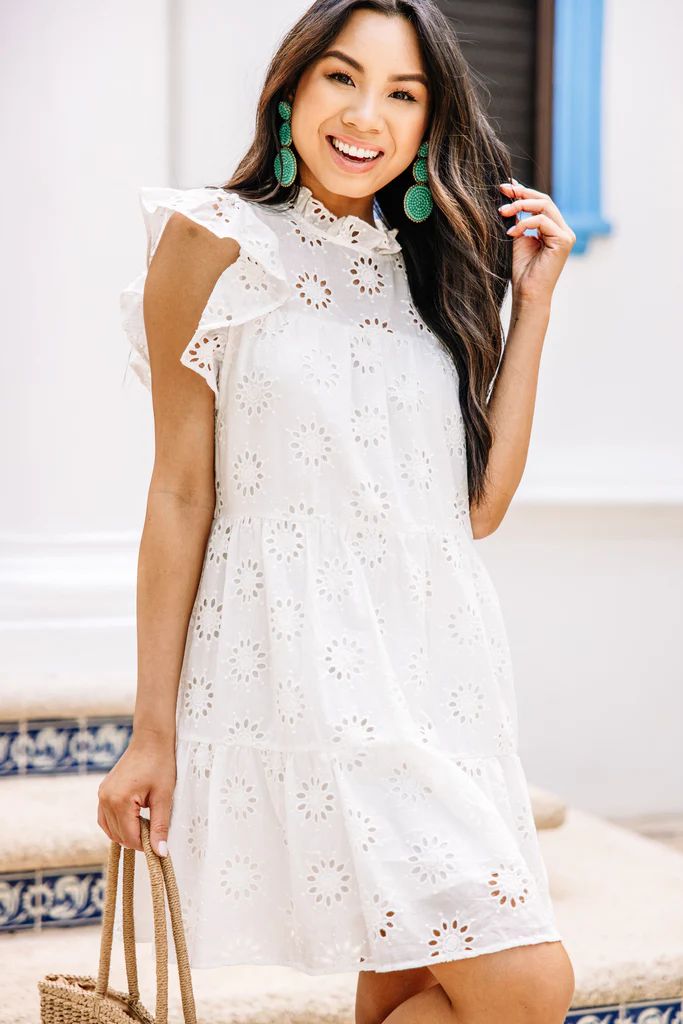 Precious Intrigue White Eyelet Dress | The Mint Julep Boutique