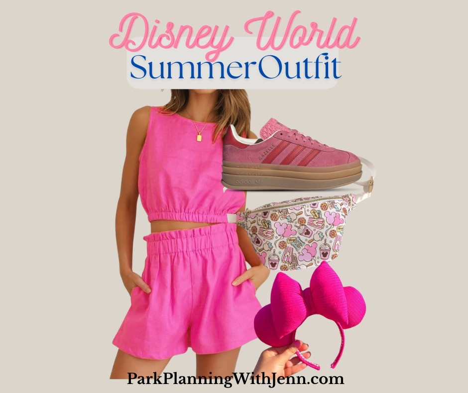 Walt Disney World Summer Outfit pink Disney outfit Epcot outfit Food and Wine festival outfit Magic kingdom outfit pink mouse ears Disney snacks Fanny pack Hollywood studios outfit feminine Disney outfit 

#LTKSummerEdit #LTKTravel #LTKFamily