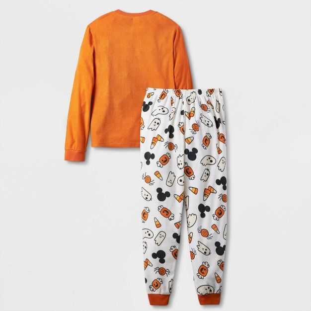 Men's Disney Mickey Mouse Pajama Set - Orange | Target