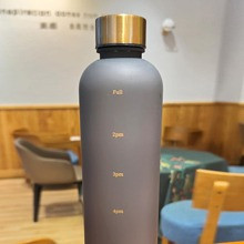 1pc Plastic Water Bottle, Water Bottle With Time Marker For Home, Office, Travel | SHEIN
